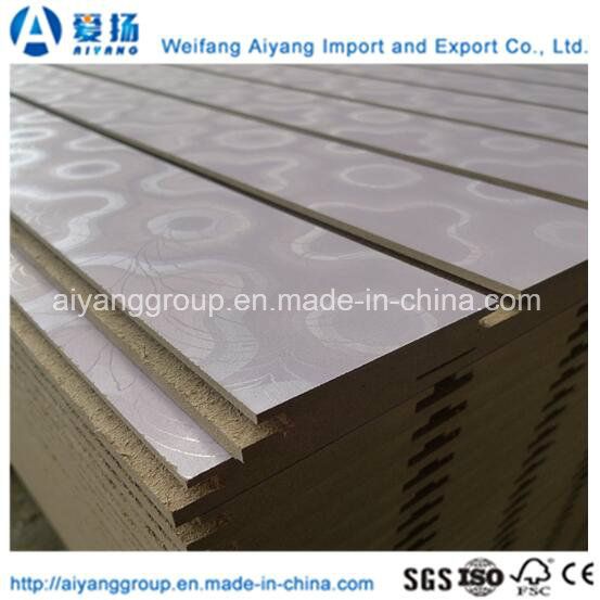 Slotted MDF Board/Melamine Slatwall for Supermarket